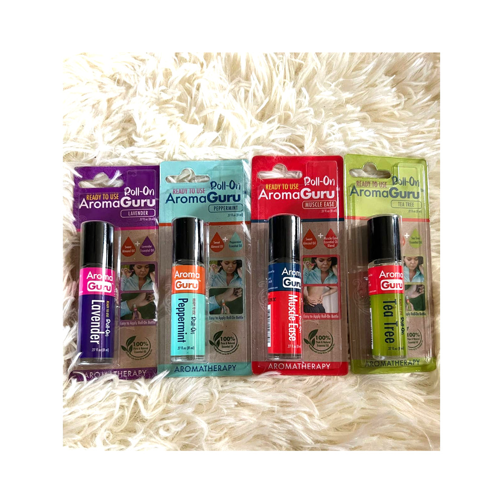 Aroma Guru Roll on Essential Oil Bundle of 4